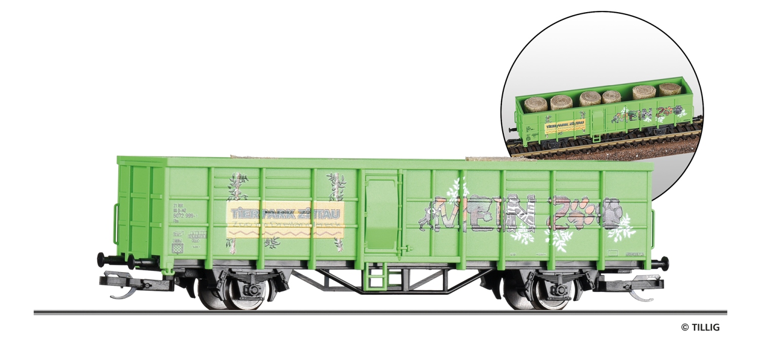 Tillig 14901 - TT - START-Offener Güterwagen 'Mein Zoo', Ep. VI